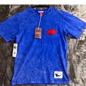 Buffalo Bills T Shirt Youth XL 18/20‎ Blue Mitchell Ness Football NFL Throwbacks